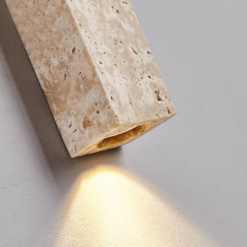 Wall-mounted cave stone lamp with LED lighting for industrial style settings