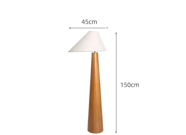 Japanese Wabi-Sabi style floor lamp with fabric shade